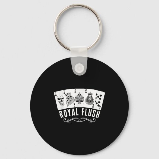 Porte-clés Royal Spade Flush Skeleton King Queen Spades Ker G (Recto)