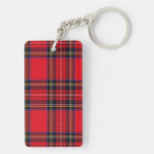 Porte-clés Royal Stewart tartan rouge noir plaid (Dos)