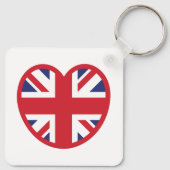 Porte-clés Royaume-Uni Union Jack Flag Heart (Dos)