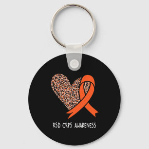 Porte-clés RSD CRPS Sensibilisation Orange Ribbon