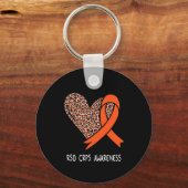 Porte-clés RSD CRPS Sensibilisation Orange Ribbon (Recto)