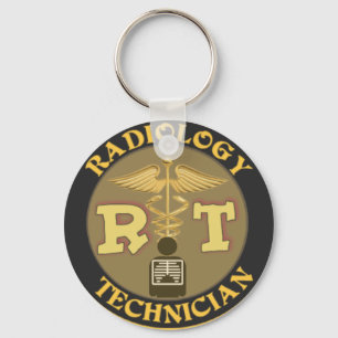 PORTE-CLÉS RT RADIOLOGIE TECHNICIEN BADGE - LOGO