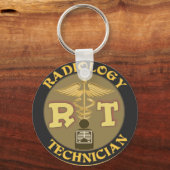 PORTE-CLÉS RT RADIOLOGIE TECHNICIEN BADGE - LOGO (Recto)