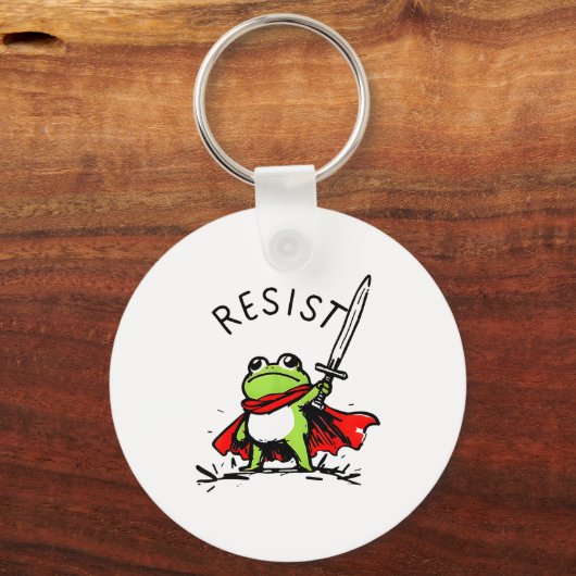 Porte-clés Rtland Frog Protest Resist Funny Frogs Activist (Recto)