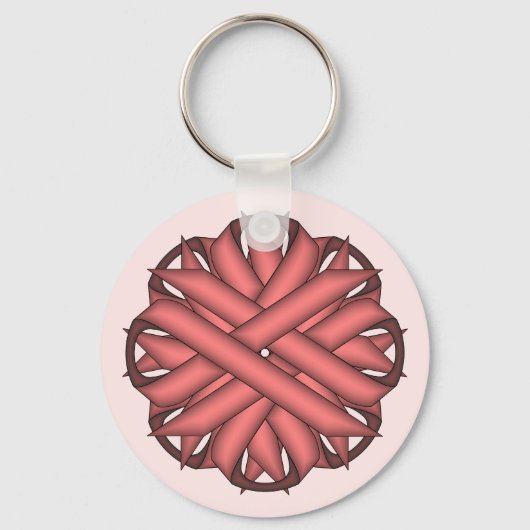 Porte-clés Ruban aux fleurs roses par Kenneth Yoncich (Recto)