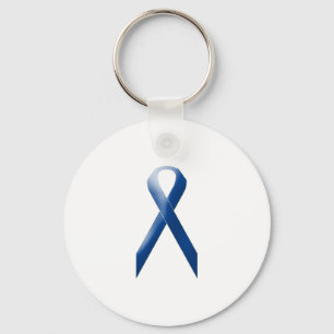 Porte-clés Ruban bleu de conscience