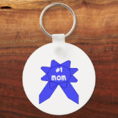 Porte-clés Ruban Bleu Maman #1 (Recto)