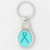 Porte-clés Ruban bleu/Turquoise standard par Kenneth Yoncich (Devant)