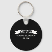 Porte-clés Ruban de bannière, nom de l'entreprise (Verso)