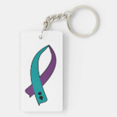 Porte-clés Ruban de conscience de suicide (Dos)