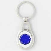 Porte-clés Ruban de fleurs bleues par Kenneth Yoncich (Devant)