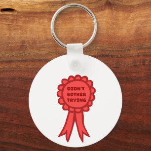 Porte-clés Ruban de Récompense Rouge Ridicule Sans Effort