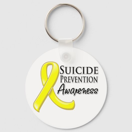 Porte-clés Ruban de sensibilisation à la prévention du suicid (Recto)