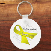 Porte-clés Ruban de sensibilisation à l'endométriose (Recto)