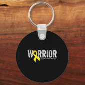 Porte-clés Ruban de sensibilisation au cancer chez l'enfant K (Recto)