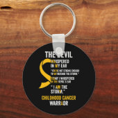 Porte-clés Ruban de sensibilisation au cancer de l'enfance s1 (Recto)