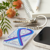 Porte-clés Ruban de sensibilisation aux accidents vasculaires (Devant droit)