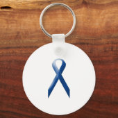 Porte-clés Ruban de sensibilisation bleu (Recto)