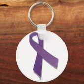 Porte-clés ruban de sensibilisation pourpre (Recto)