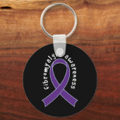 Porte-clés Ruban de soutien de la sensibilisation (Recto)