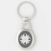 Porte-clés Ruban de trèfle blanc par Kenneth Yoncich (Devant)