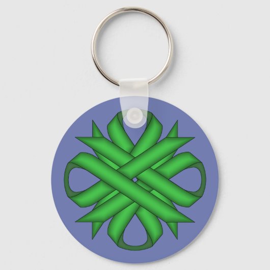 Porte-clés Ruban de trèfle vert par Kenneth Yoncich (Recto)