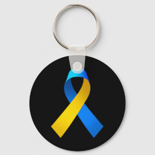 Porte-clés Ruban du drapeau de l'Ukraine Couleurs du drapeau
