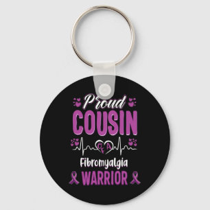 Porte-clés Ruban Fière Cousin Fibromyalgia Warria Awareness