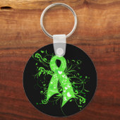 Porte-clés Ruban Lymphome floral non Hodgkins (Recto)