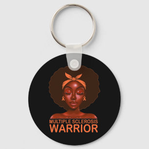 Porte-clés Ruban Ms Sensibilisation Guerrière Noir Afro Femme