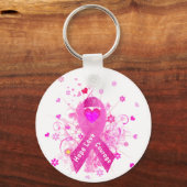 Porte-clés ruban rose du cancer du sein (Recto)