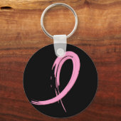 Porte-clés Ruban rose du cancer du sein A4 (Recto)