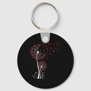 Porte-clés Ruban Rouge Dandelion Maladie cardiaque Cancer du