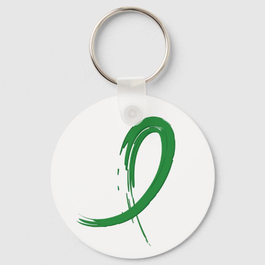 Porte-clés Ruban vert A4 de la maladie rénale (Recto)