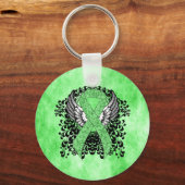 Porte-clés Ruban vert clair avec ailes (Recto)