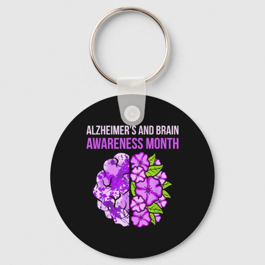 Porte-clés Ruban Violet Mois De La Sensibilisation à La Malad (Recto)