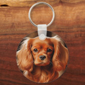 Porte-clés Ruby Cavalier King Charles Spaniel (Recto)