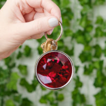 Ruby Gemstone Porte - clé