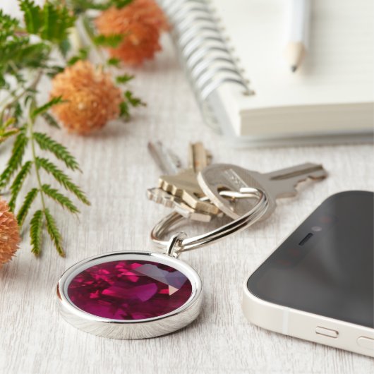 Porte-clés Ruby Gemstone Porte - clé (Côté)