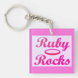 Porte-clés Ruby Rocks design SWEET PINK