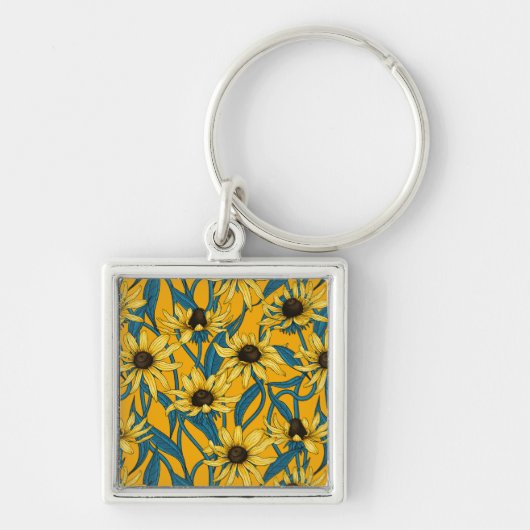 Porte-clés Rudbekia jaune (Devant)
