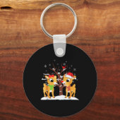 Porte-clés Rudolph And Clarice Shirt Christmas Kids Girls Tee (Recto)