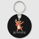 Porte-clés Rudolph Santas Reindeers Family Matching Outfit Ch (Recto)