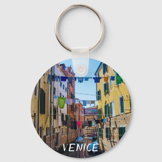 Porte-clés Rue à Venise avec lave-linge Italie (Recto)