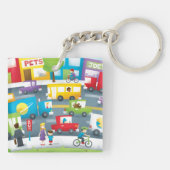 Porte-clés Rue de ville (Dos)