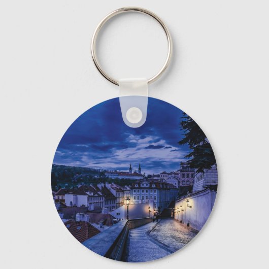 Porte-clés Rue du soir à Prague (Recto)