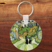 Porte-clés Rue et escalier du village d'Auvers, personnages (Recto)