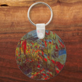 Porte-clés Rue Montorgueil avec drapeaux de Claude Monet (Recto)