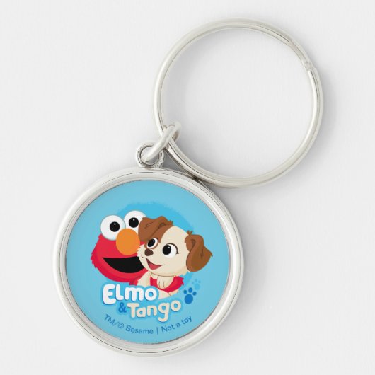 Porte-clés Rue Sésame | Badge Elmo & Tango (Devant)