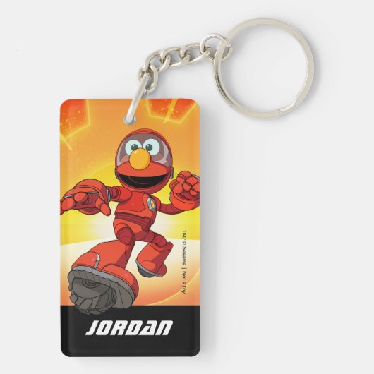 Porte-clés Rue Sésame | Méca Builders Elmo En Action (Dos)